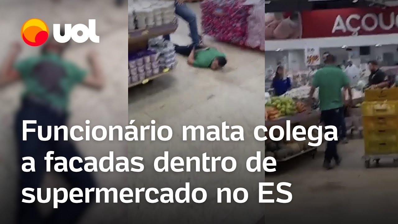 Funcionário mata colega a facadas dentro de supermercado no ES; veja