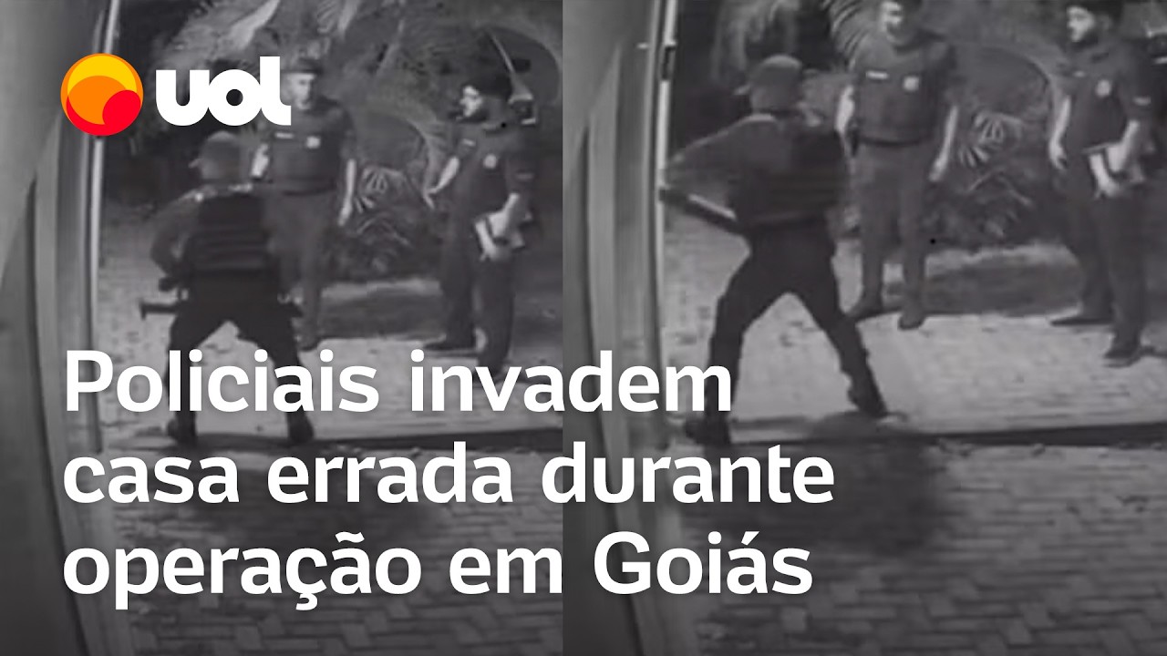 Policiais arrombam portão e invadem casa errada durante operação em Goiás; veja