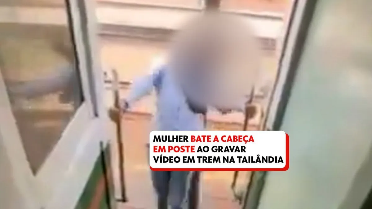 Passageira de trem bate cabeça em poste ao se pendurar para gravar vídeo de TikTok