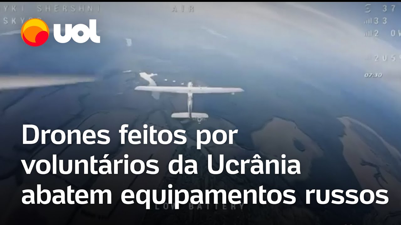 Drones feitos por voluntários da Ucrânia abatem equipamentos russos; veja momento