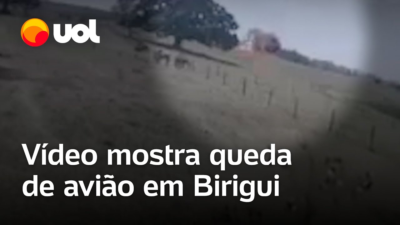 Vídeo mostra momento da queda de avião em Birigui (SP); ocupantes morreram