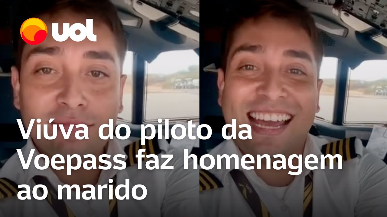 Viúva do piloto da Voepass posta vídeo enviado por ele antes de um voo