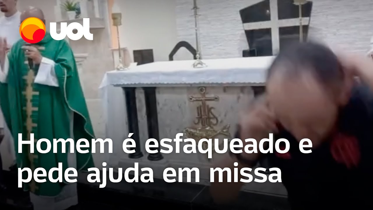 Homem invade missa em AL para pedir ajuda após ser esfaqueado; veja