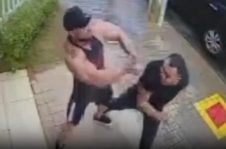 Vídeo: Cabo da PM se envolve em briga e atira no marido da ex-mulher