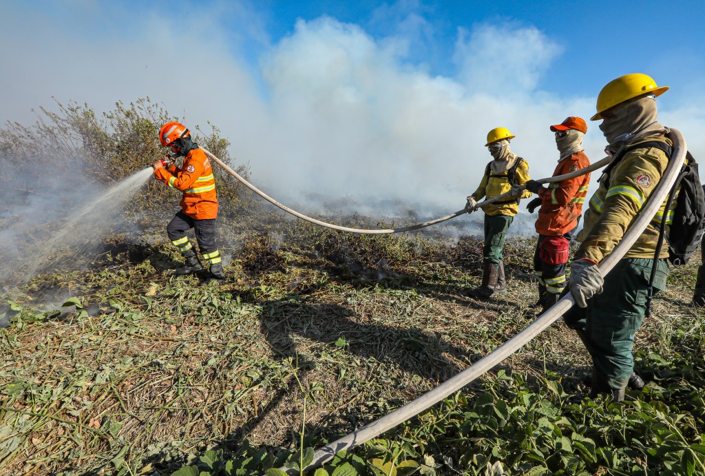 Bombeiros de MT combatem 21 incêndios florestais no Estado nesta quarta-feira (16)