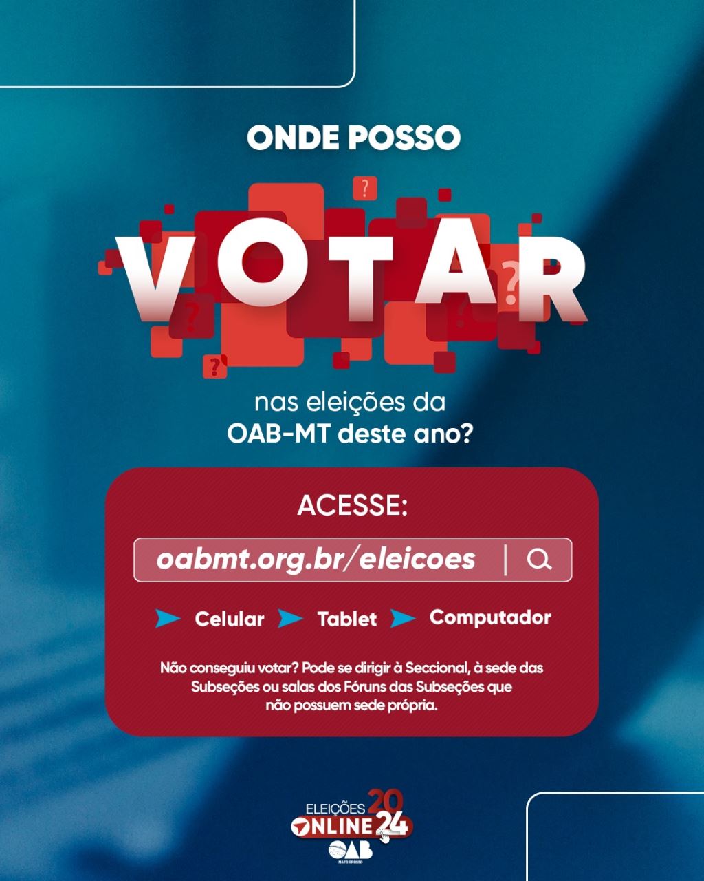 Advocacia mato-grossense poderá votar de onde estiver, usando celular, tablet ou computador