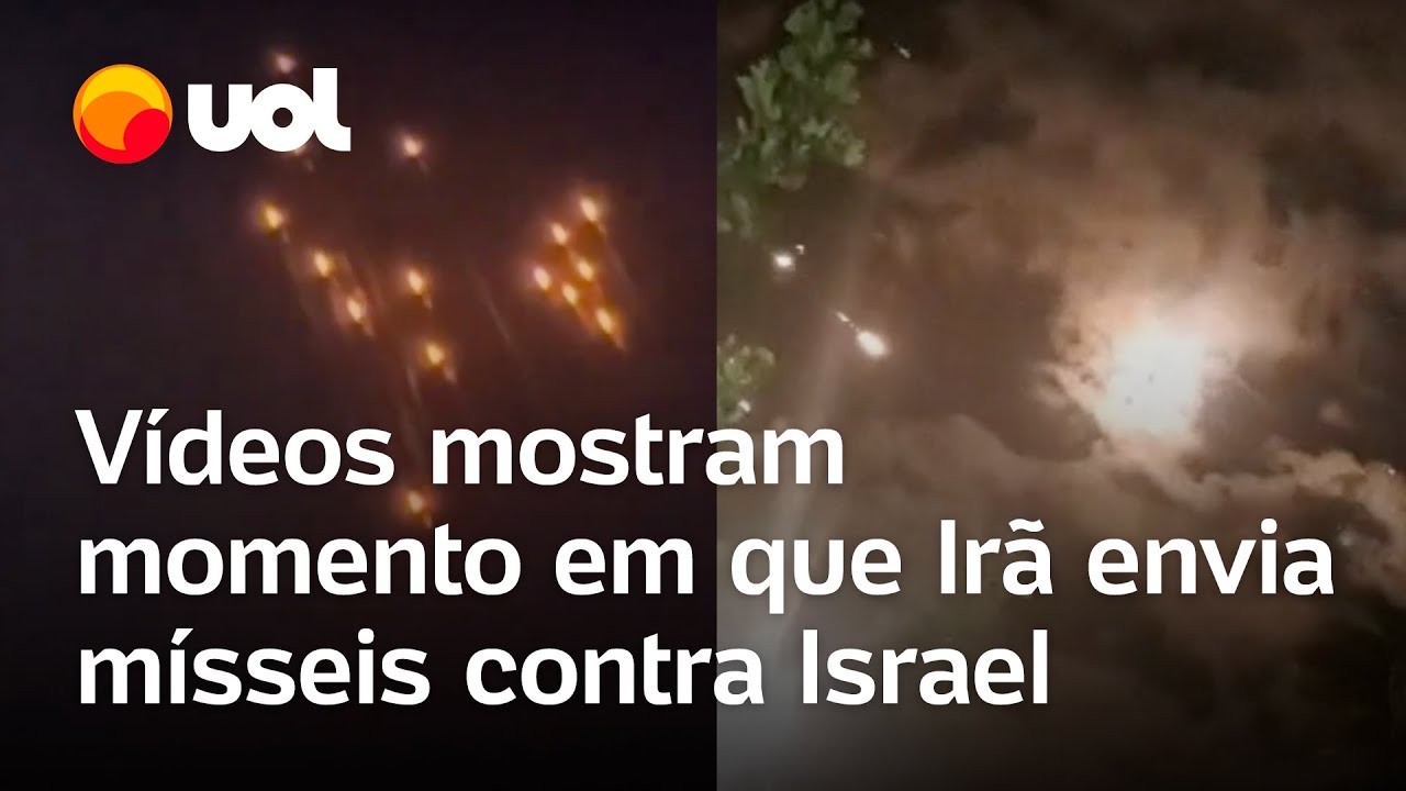 Irã ataca Israel: Vídeos mostram momento em que mísseis passam pelo Domo de Ferro