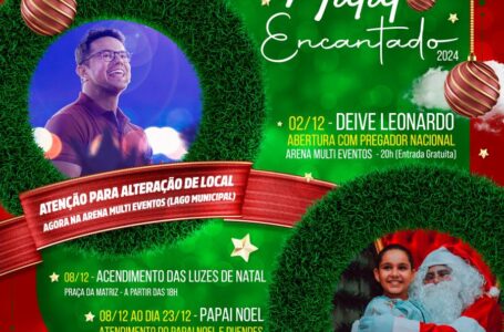 Abertura do Natal Encantado com Deive Leonardo será na Arena Multieventos, na próxima segunda-feira (2)