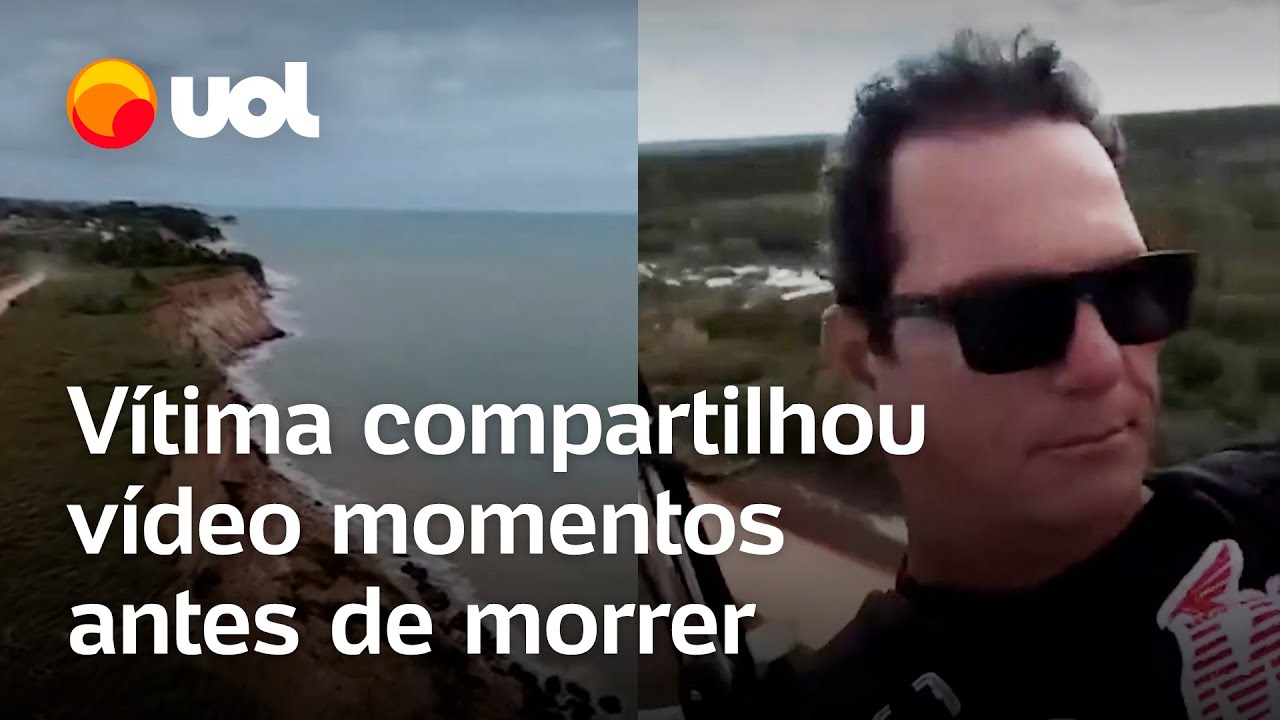 Turista que saltava de parapente morre após cair de falésia na Bahia; veja