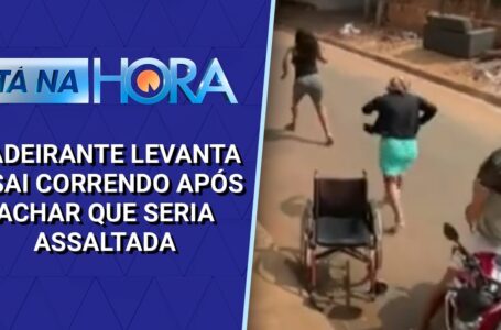 Flagrante: idosa levanta de cadeira de rodas após achar que seria assaltada