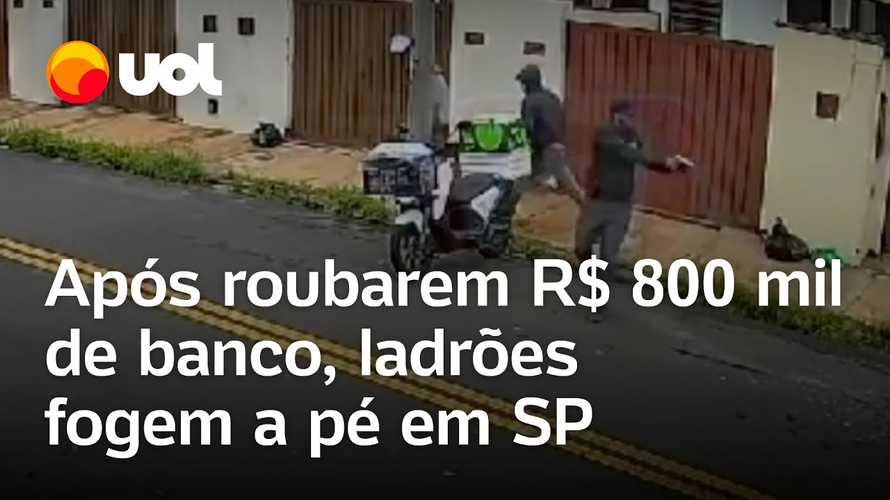 Ladrões invadem banco pelo teto, roubam R$ 800 mil e fogem a pé em SP; veja