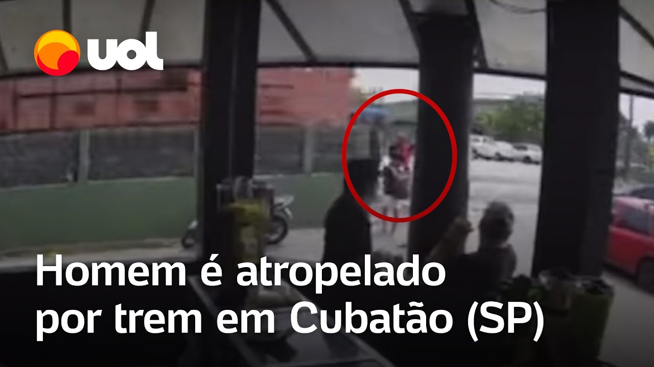 Homem é atropelado por trem em Cubatão (SP) e tem múltiplas fraturas