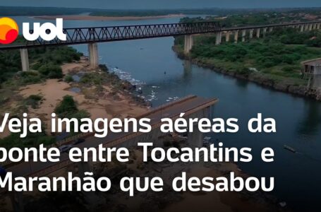 Imagens mostram como ficou a ponte após o desabamento entre o Tocantins e o Maranhão