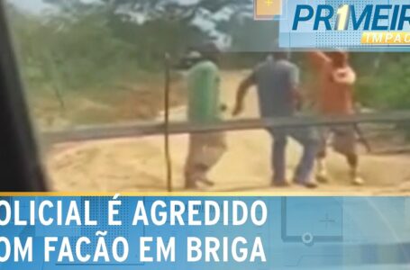 Policial que teria ameaçado agricultores é ferido com facão; veja