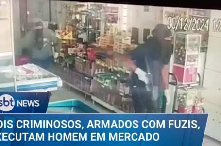 Criminosos executam homem dentro de mercado no interior de SP; veja