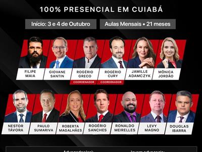 Foto da Notícia: OAB-MT lança Pós-Graduação em Direito Penal e Processo Penal com grandes nomes da advocacia criminalista