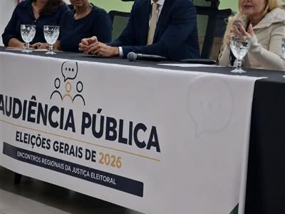 Foto da Notícia: Em Rondonópolis, OAB-MT participa de discussões sobre as Eleições 2026 em audiência pública do TRE